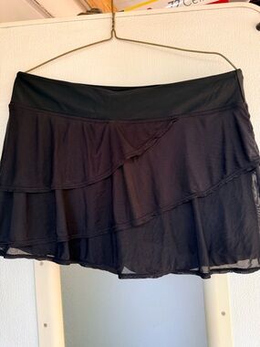 Black Layered Ruffle Skirt - Women